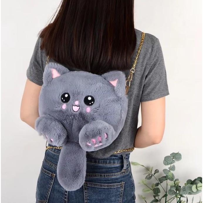 $ya TAS SELEMPANG PIKACHU KUCING TAS BONEKA GEMOY Model Kucing Lucu