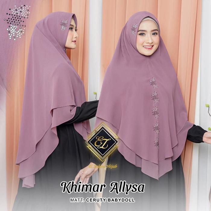 hk3 Khimar syari jumbo 2 layer ceruty hijab syar’i jilbab instan