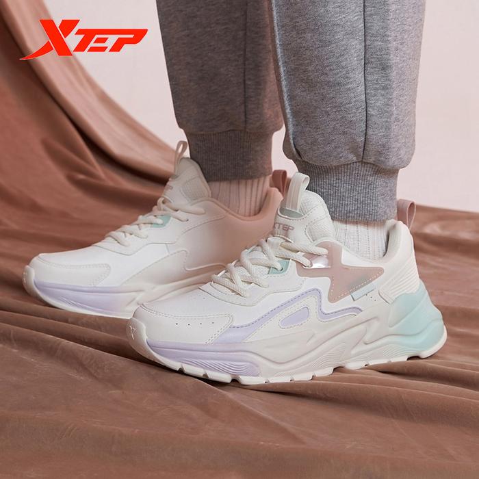 Xtep Women's Sneakers Fashion Sports Shoes Breathable Non-slip
