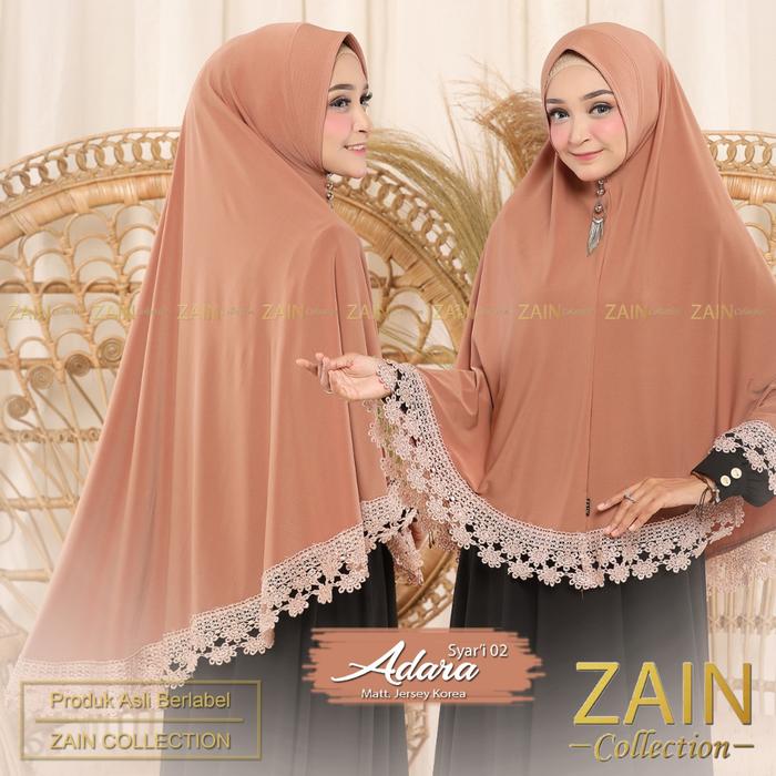 hk3 Adara 02 - Jilbab Syari Jumbo Variasi Renda Import Ori Zain