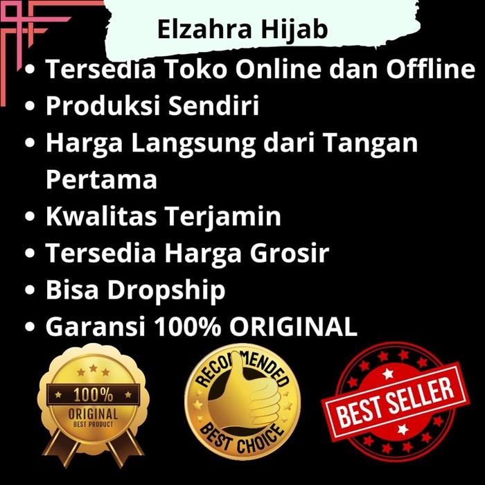 hk3 Khimar syari jumbo 2 layer hijab syar’i jilbab kerudung ceruty