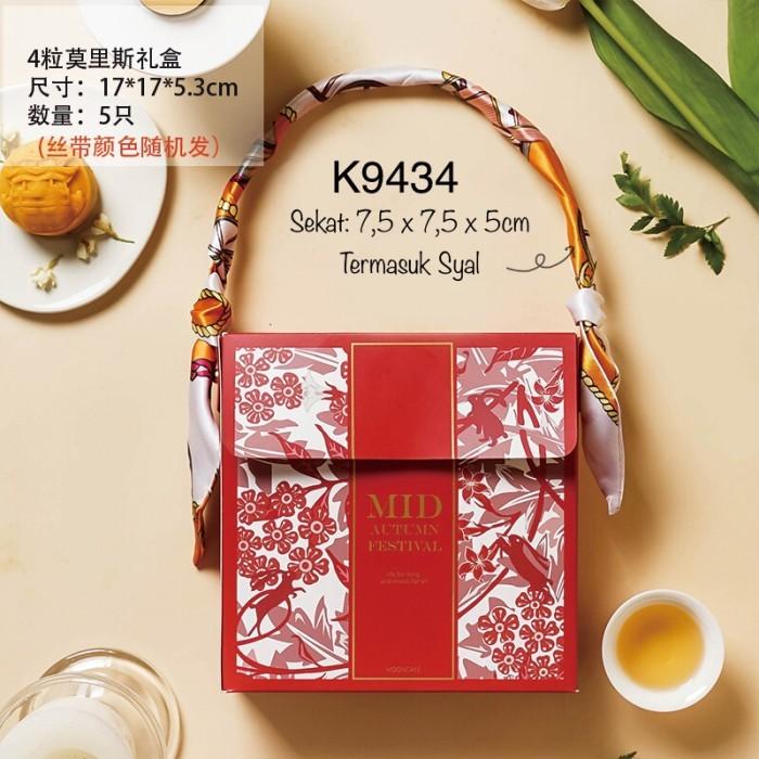 Kotak Mooncake Sekat 4 K9434| Dus Kue| Box Packaging