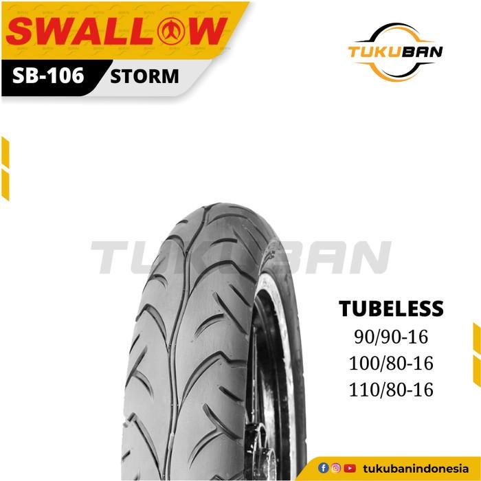 Ban Luar Sepeda Motor Swallow SB-106 STORM 90/90 100/80 110/80 Ring 16 Tubeless