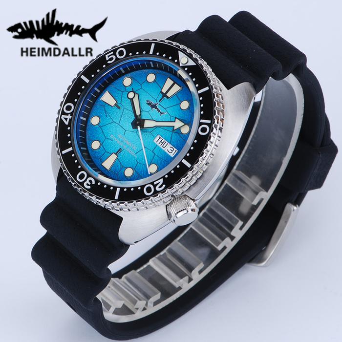 HEIMDALLR jam tangan Diver pria, jam tangan Mekanikal otomatis NH36