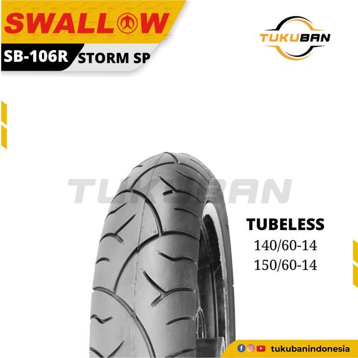 Ban Luar Sepeda Motor Swallow SB-106 R STORM 140/60 150/60 Ring 14 Tubeless