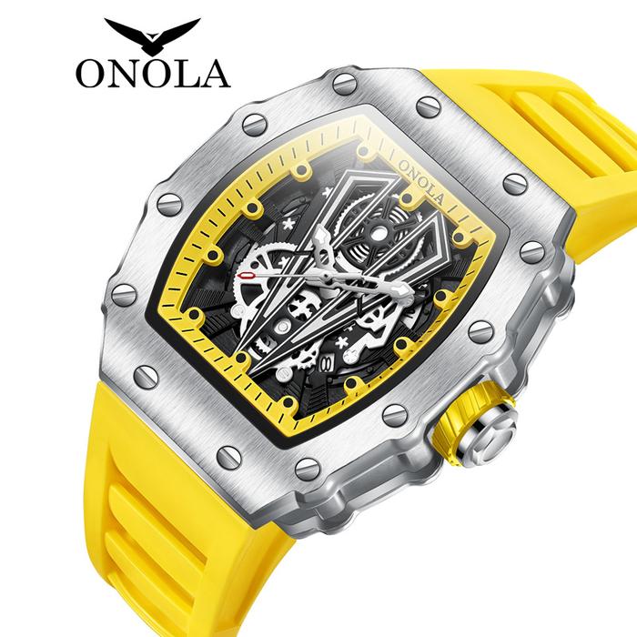 ONOLA Jam Tangan Pria Bermerek Top Modis Jam Tangan Kuarsa Olahraga