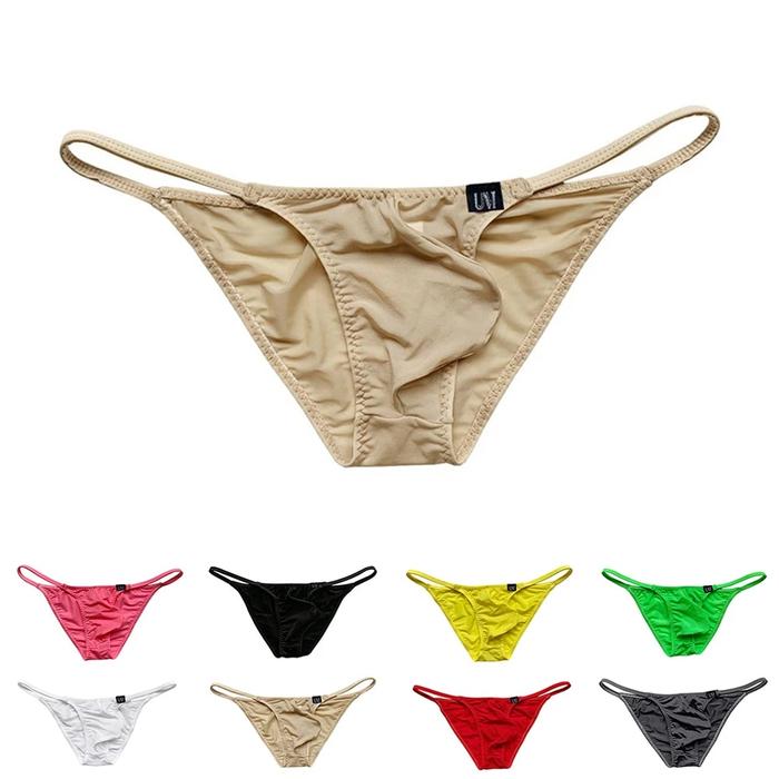 Sexy Men PenisPouch Underwear Mesh Ultra-thin Bikini Thongs Man L