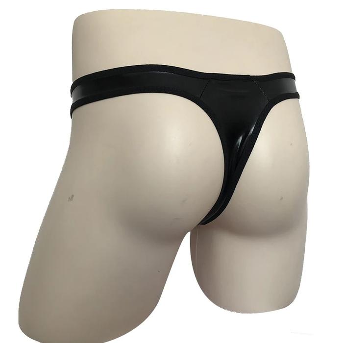 Faux Leather Sexy Briefs for Men, Thongs T Back G String, Clubwea