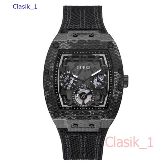 Original 100%! GUESS GW0422G2  PHOENIX Jam Tangan Pria  Black Silicone