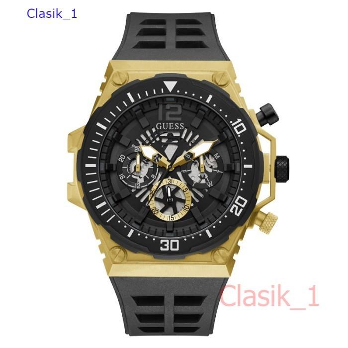 Original 100%!! GUESS GW0325G1  EXPOSURE Jam Tangan Pria  Black Rubber