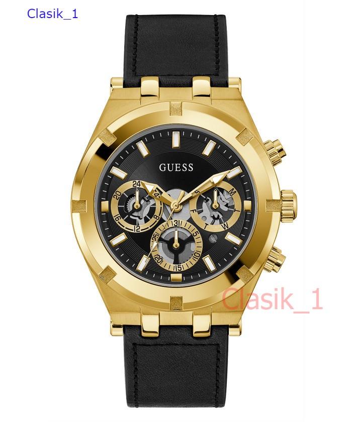Original 100%! GUESS GW0262G2  CONTINENTAL Jam Tangan Pria  Gold Black