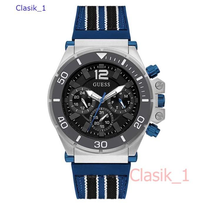 Original 100%!! GUESS GW0415G2  PILOT Jam Tangan Pria  Blue Rubber