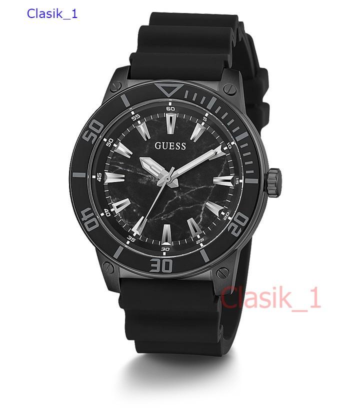 Original 100%!! GUESS GW0420G3  QUARTZ Jam Tangan Pria  Black Rubber