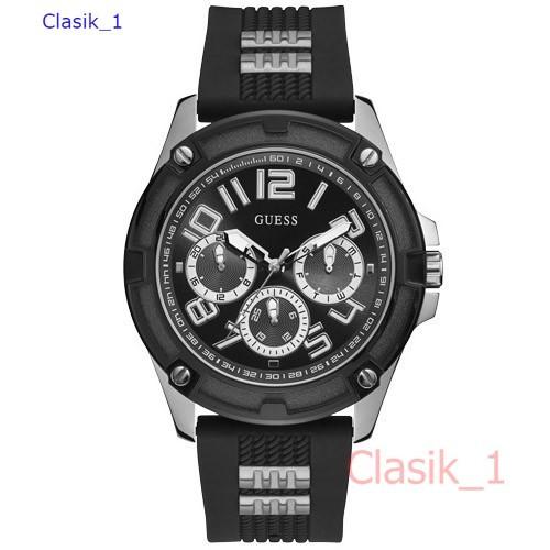 Original 100%!! GUESS GW0051G1  DELTA Jam Tangan Pria  BLack Rubber