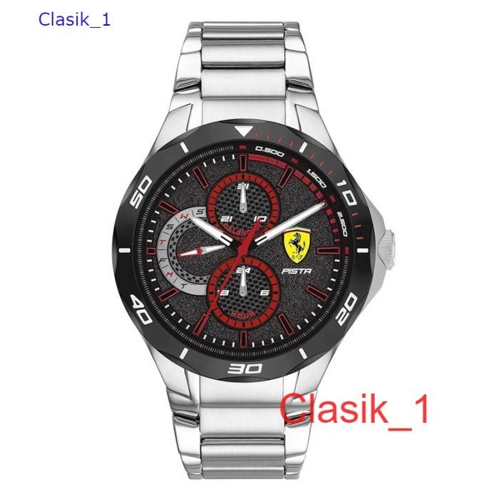 Original 100%!! Jam Tangan Pria Ferrari Scuderia Pilota Pista 0830726