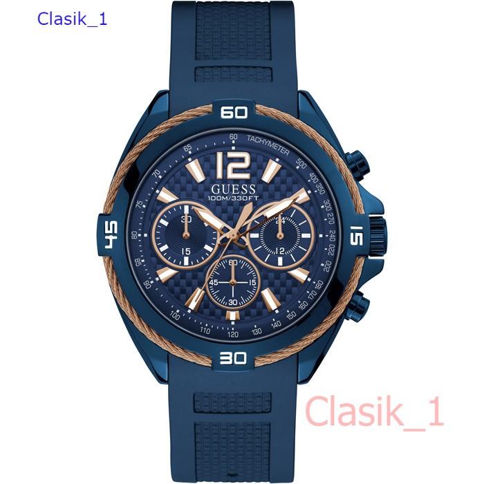 Original 100%!! GUESS W1168G4 - Jam Tangan Pria - Biru