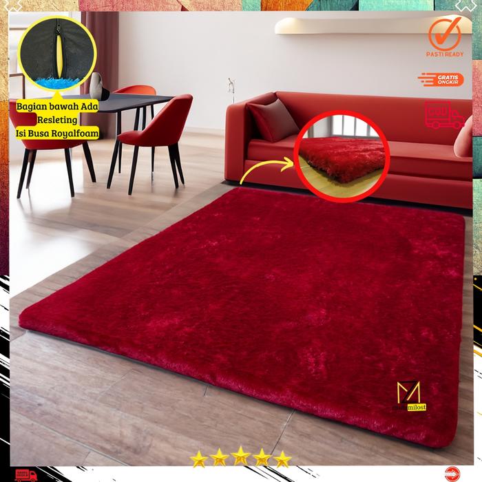 karpet bulu rasfur 200x150xtebal 5.5 jumbo SPB