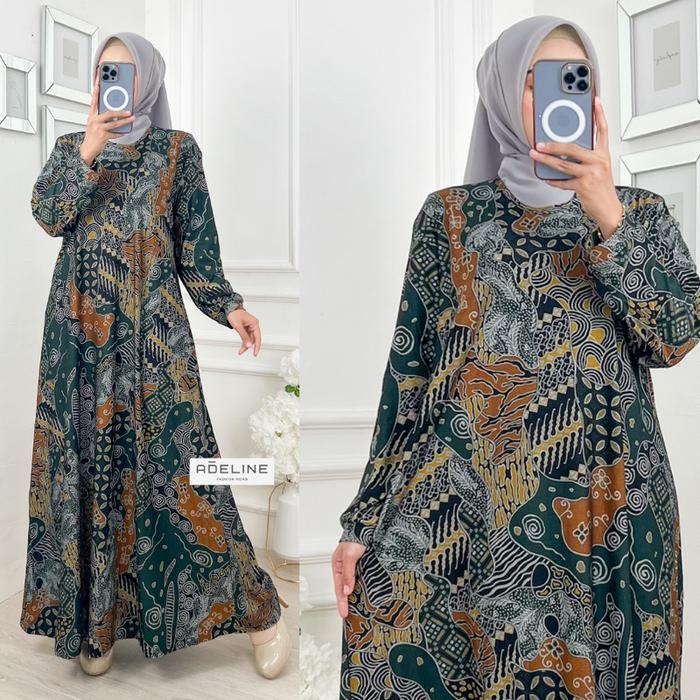 Termurah! Am - Batika Maxy Gamis Wanita Batik Calvin Jeans Terbaru
