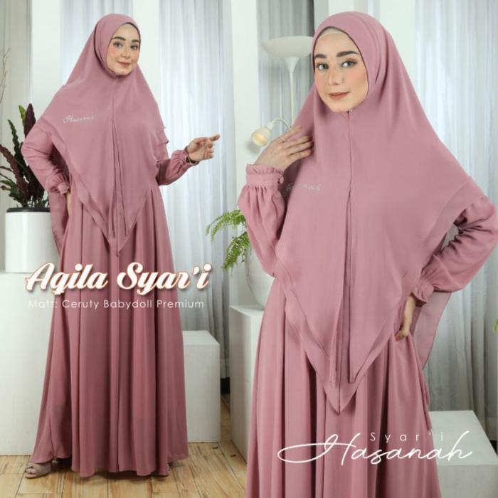 Termurah! Gamis Aqila Syar'I/Original Arsya/Hasanah Syar'I/Gamis