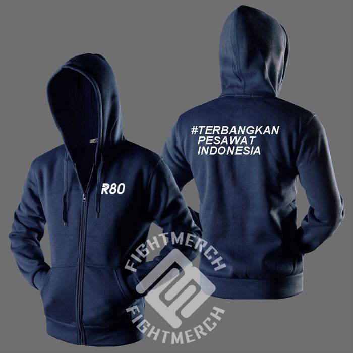 Jaket Hoodie Zipper Pesawat R80