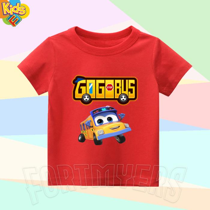 BAJU ANAK KAOS ANAK MOTIF KARTUN GOGOBUS GOGO BUS GO GO BUS PAKAIAN