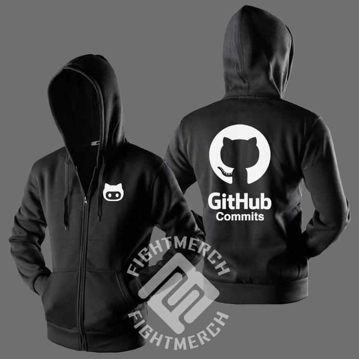 Jaket Hoodie Zipper Geek Github Linux - Fightmerch