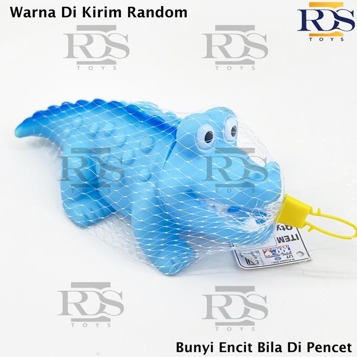 [BISA COD] Promo Mainan Anak Buaya Karet Bunyi Encit Encit / Buaya