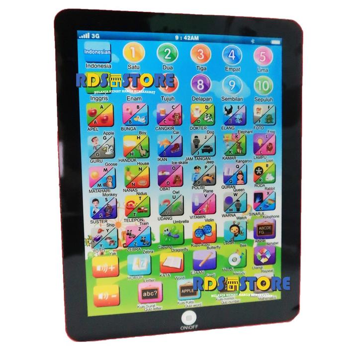[COD] Mainan Ipad Mainan Hp Edukasi Anak Playpad Mini 2 Bahasa