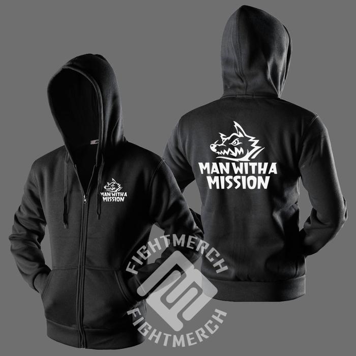 Jaket Hoodie Zipper Man With A Mission Logo - Fightmerch