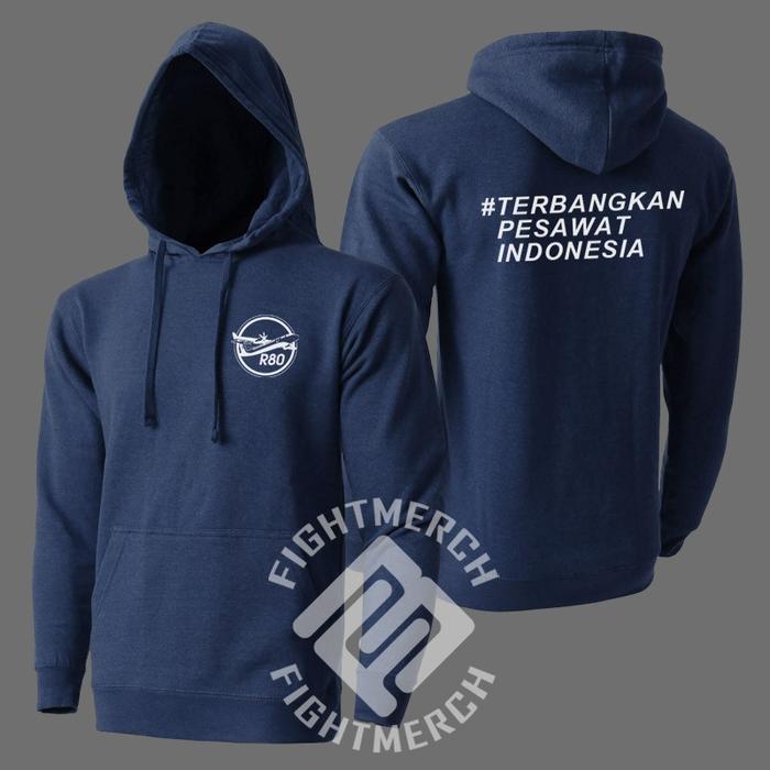 Jaket Hoodie R80 TERBANGKAN PESAWAT INDONESIA - Fightmerch