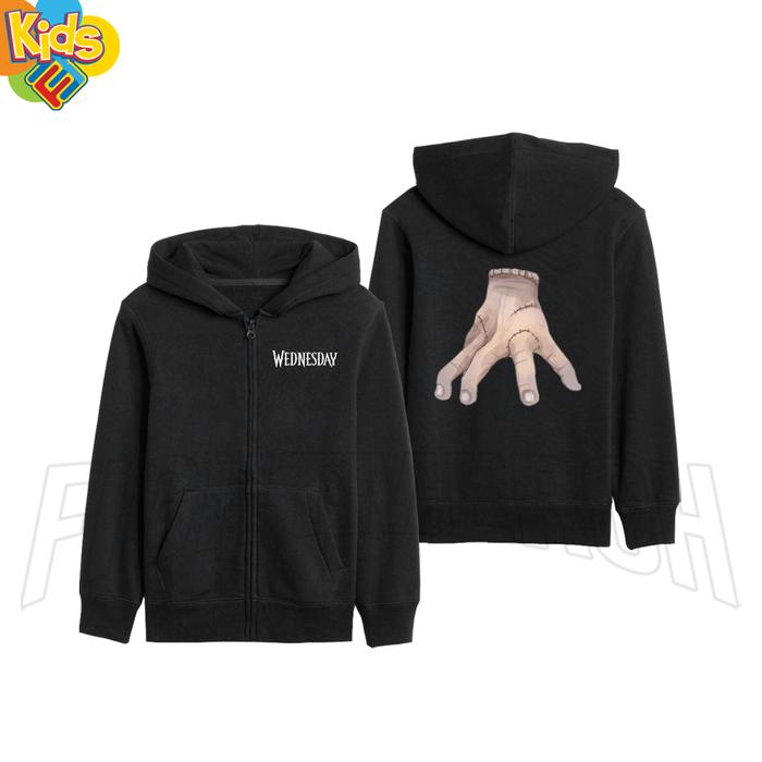 JAKET HOODIE ANAK WEDNESDAY THING FREE CETAK NAMA