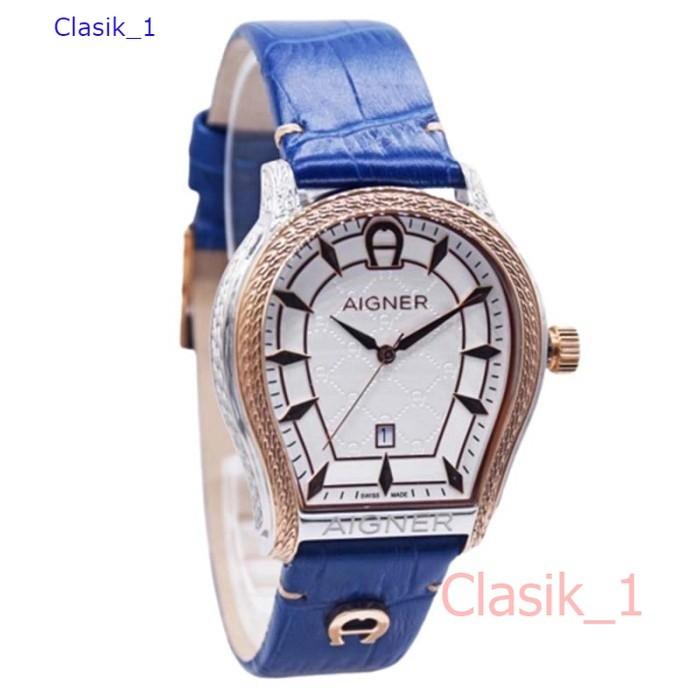Original 100%!! Jam Tangan Unisex AIGNER Bergamo A137106 Made In Swiss