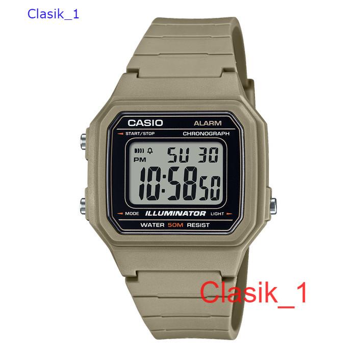 Original 100%!! Jam Casio W-217H-5AVDF W-217H-5A Illuminator W217H