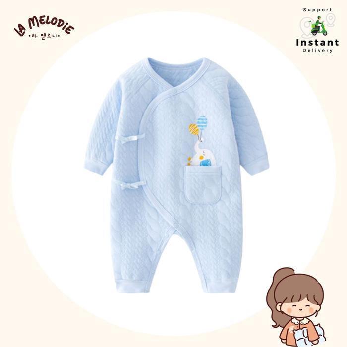 La Melodie Jumper Romper Newborn Baby Blue Elevania [A122] Umur : 0-9