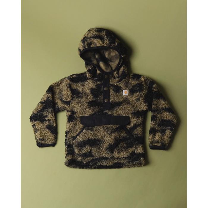 CARHARTT KIDS LONG SLEEVE SHERPA SNAP HOODIE - CAMO FLEECE NEW!!