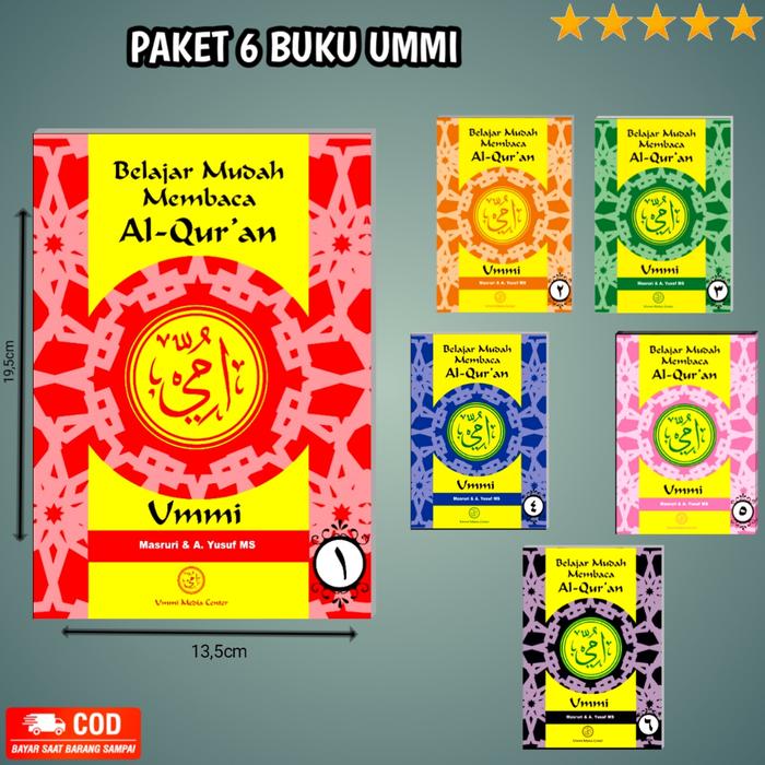 Paket 6 Buku Metode Ummi Lengkap - Jilid 1-6 Belajar Membaca Al-Qur'an