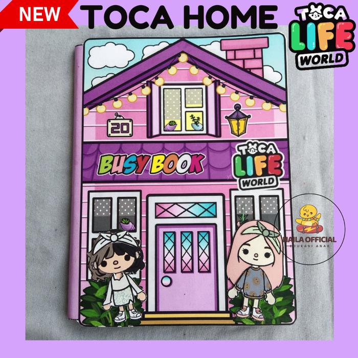 Paper Doll Toca Boca Life World Purple House In Quite Busy Book Mainan