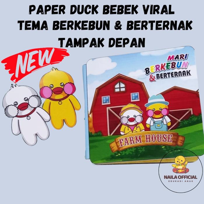 Bebek Viral Mainan Edukasi Boneka Kertas Anak Paper Duck Dolls Quite