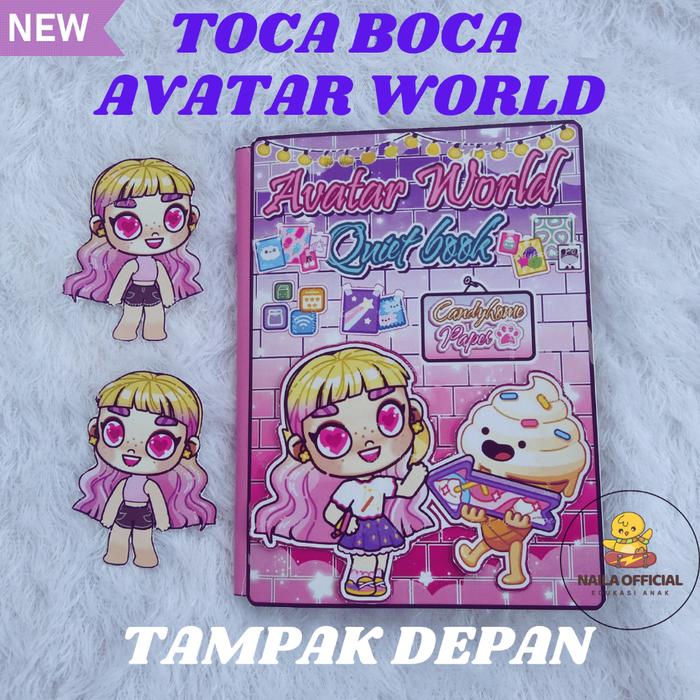 Toca boca Avatar Paper Doll Mainan Edukasi Anak Bongkar Pasang Quiet