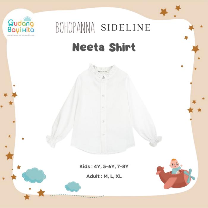 Bohopanna X Sideline Neeta Shirt - Blouse Anak & Dewasa - Kemeja Putih