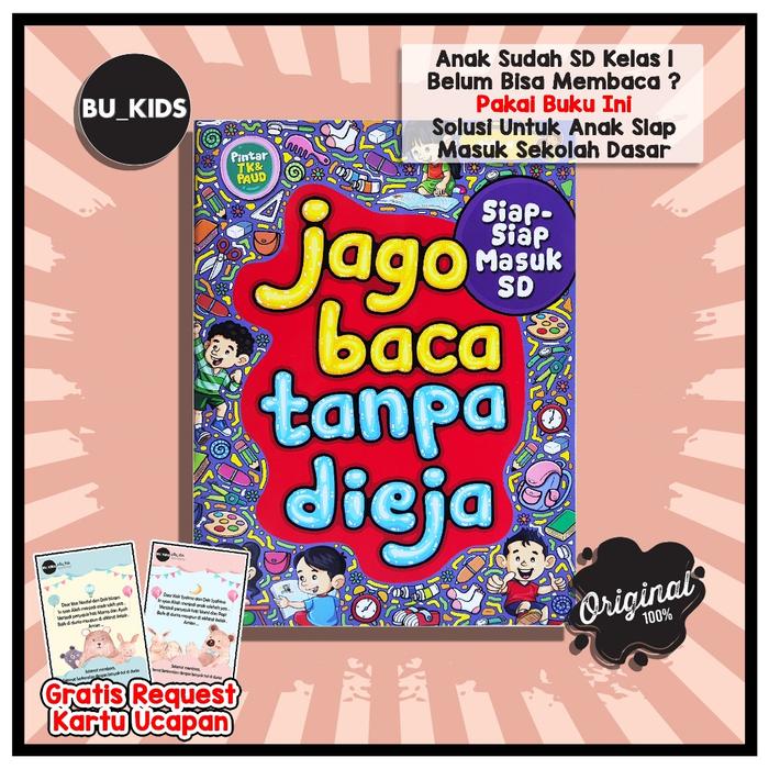Buku Belajar Membaca Anak Tk Jago Baca Tanpa Dieja Anak Tk Paud