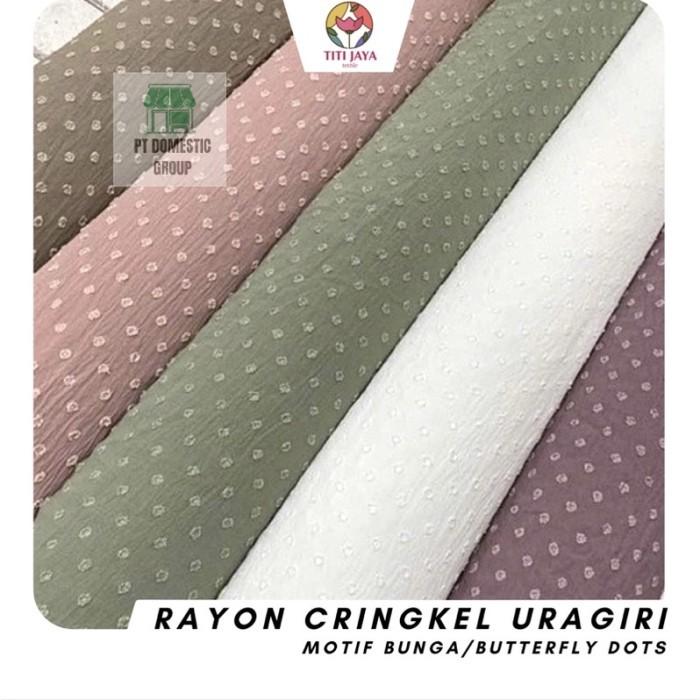 Rayon CRINKLE CEY Airflow URAGIRI Ori Kain Katun Motif Dots Krinkle