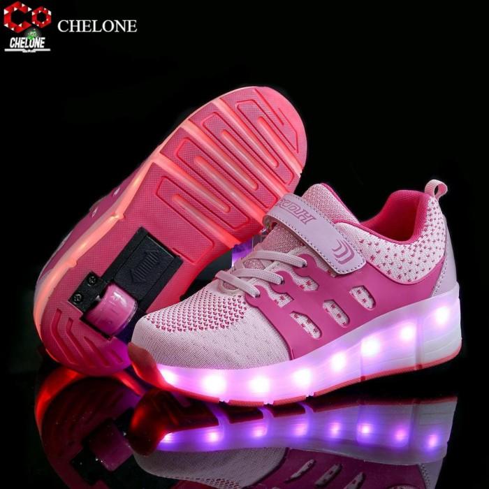 Sn* Sepatu Roda Anak Millenial Sepatu Roda Lipat Led Rollershoes