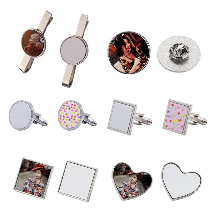 2023 Custom Color Printing Photo Cufflinks/Tie Clip/Badge Persona