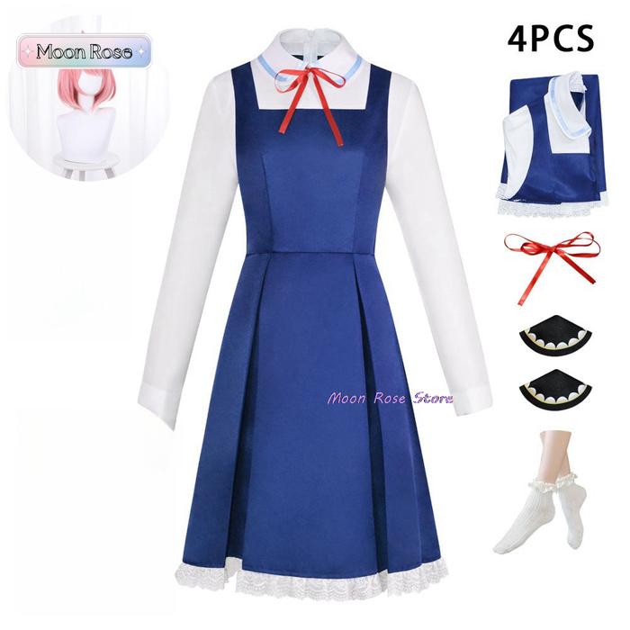 Anime SPY X Family Cosplay Anya Costume Anya Wig Adult Kids Cloth