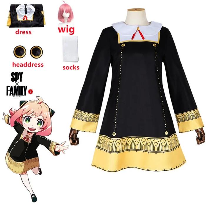 Anime SPY FAMILY Anya Forger Cosplay Costume Toddler Kids Anya Co