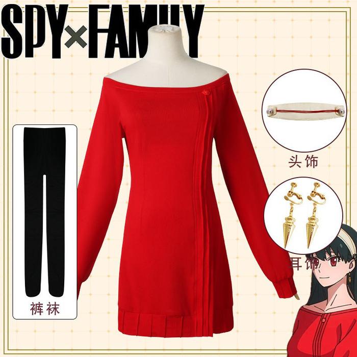 Anime SPY X FAMILY Cosplay Yor Forger Yor Briar Cosplay Long Red