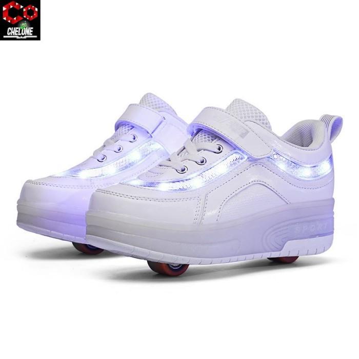 Sn* Sepatu Roda Heelys Lampu Led Heelys Skates Roller Sepatu