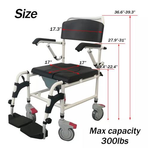 Sn* Kursi Roda Toilet Mode Chair Portable Untuk Lansia Ibu Hamil