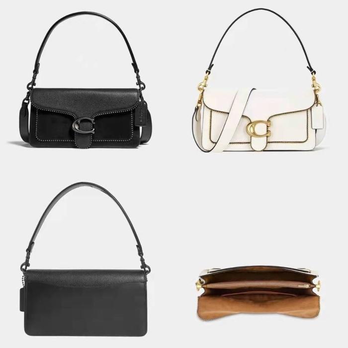 [SIAP DIKIRIM] Tas COACH 7168  5601 Tabby Shoulder Bag 26 With Beadchain Black White